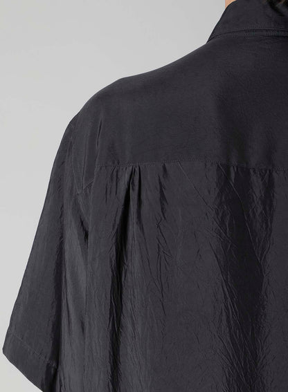 CUPRO TAFFETA BIG HALF SLEEVE SHIRT