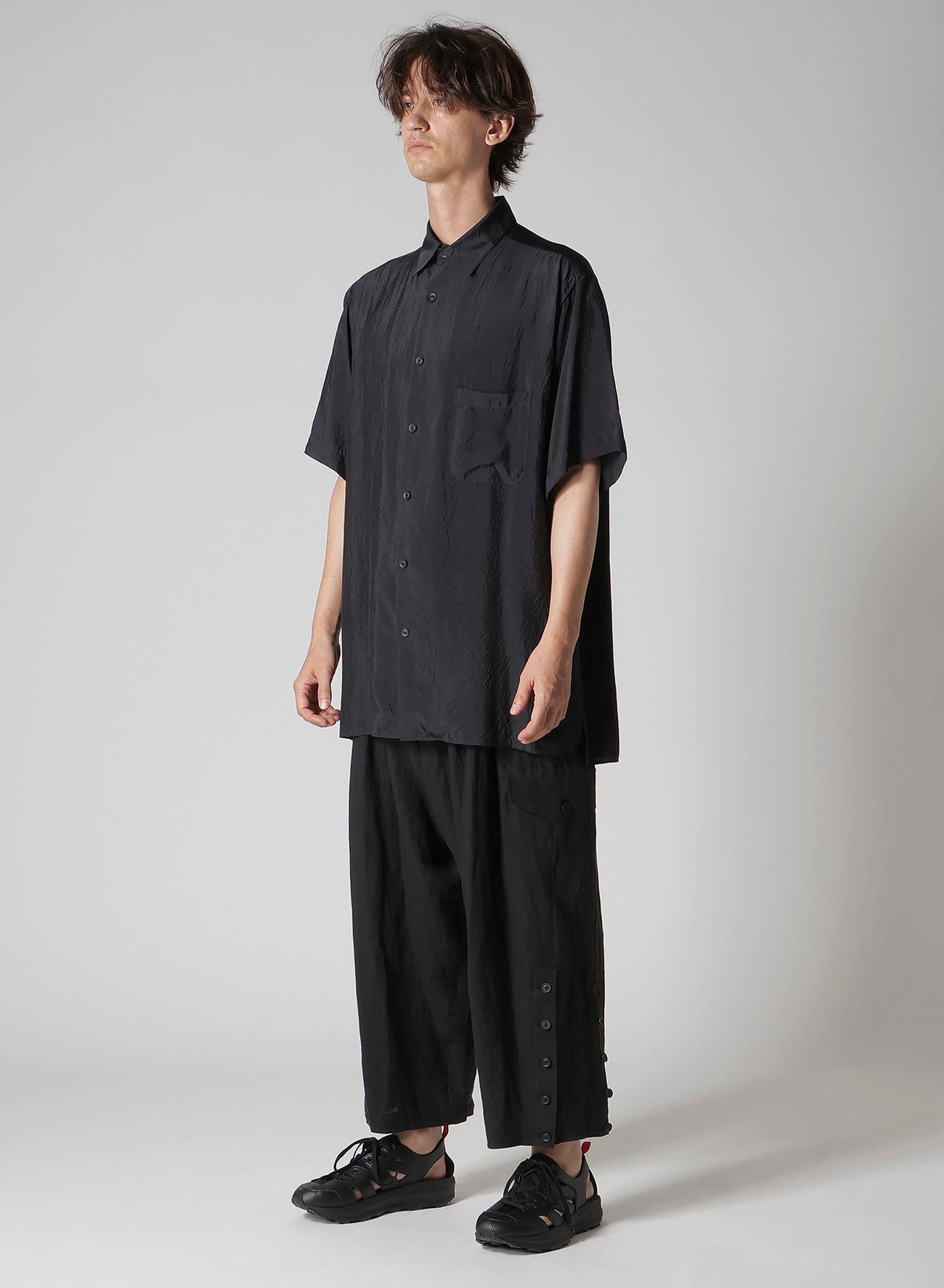 CUPRO TAFFETA BIG HALF SLEEVE SHIRT – THE SHOP YOHJI YAMAMOTO