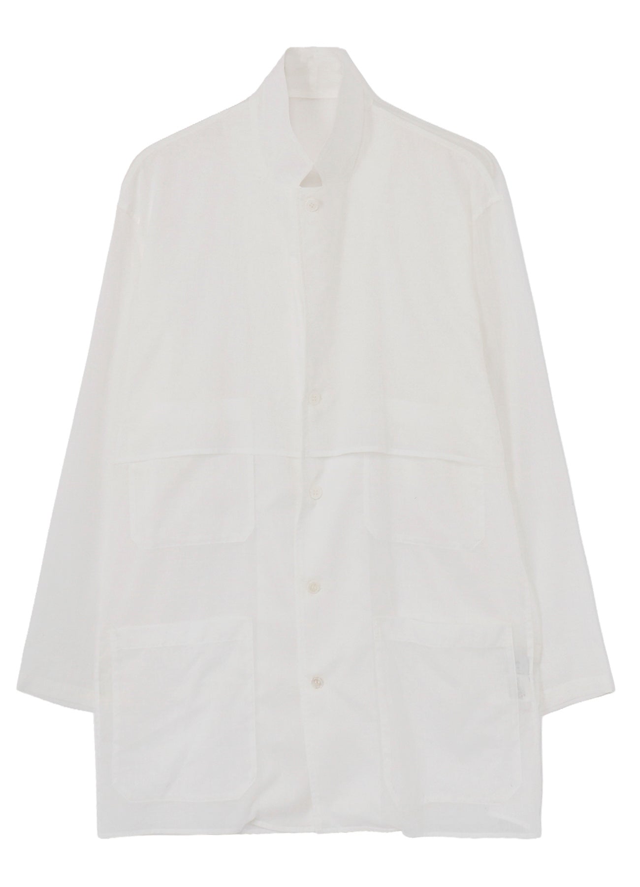 COTTON/LINEN SLAB LAWN SHIRT JACKET