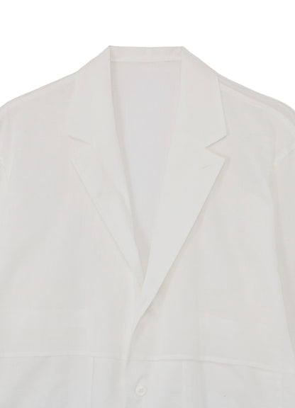 COTTON/LINEN SLAB LAWN SHIRT JACKET