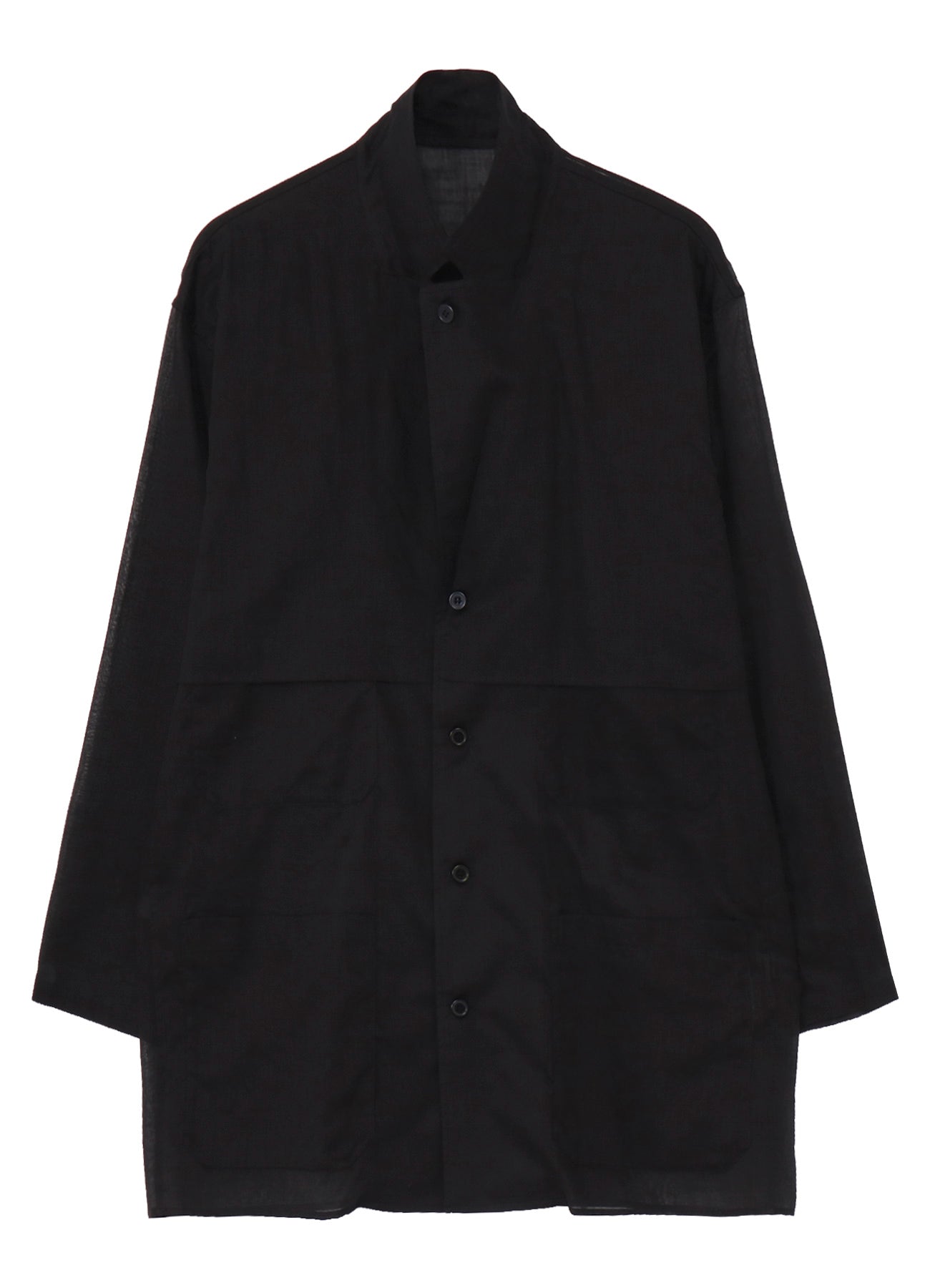 COTTON/LINEN SLAB LAWN SHIRT JACKET