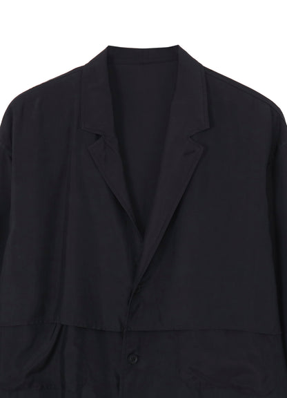 CUPRO TAFFETA FRONT DOUBLE SHIRT JACKET