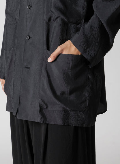 CUPRO TAFFETA FRONT DOUBLE SHIRT JACKET
