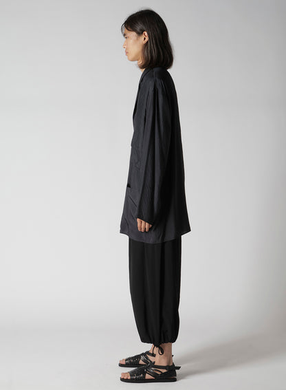 CUPRO TAFFETA FRONT DOUBLE SHIRT JACKET