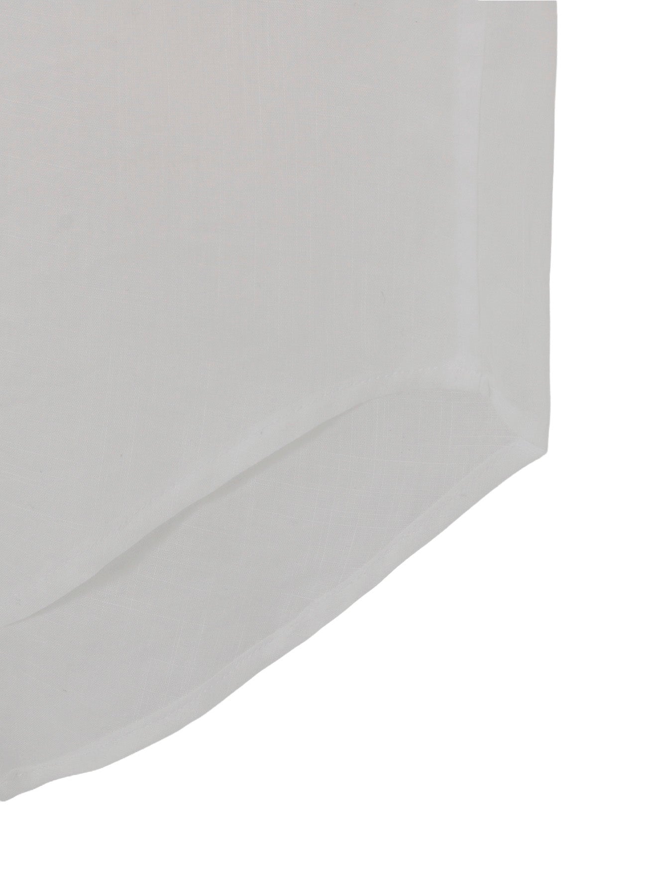 COTTON/LINEN SLAB LAWN OPEN COLLAR BLOUSE