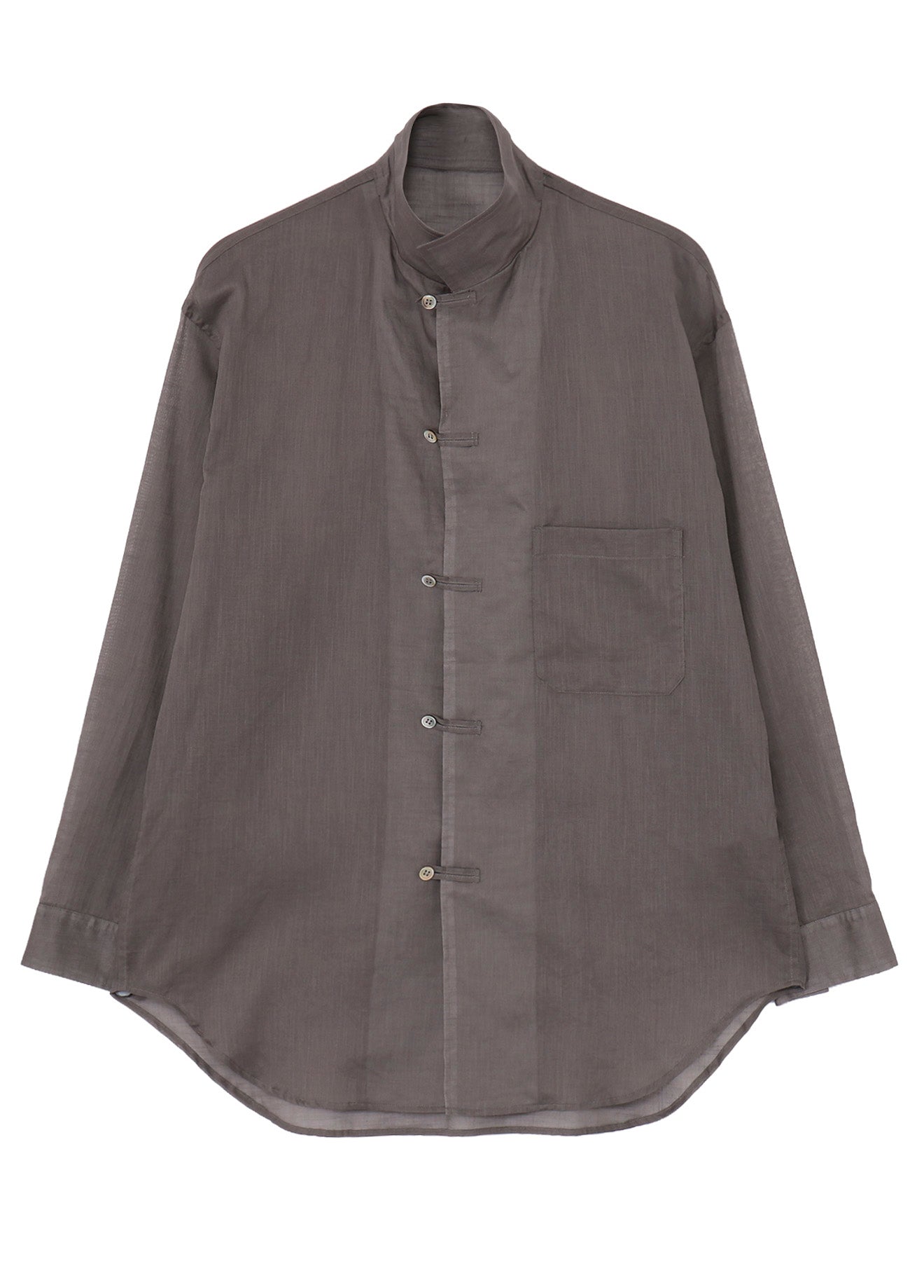 COTTON/LINEN SLAB LAWN OPEN COLLAR BLOUSE – THE SHOP YOHJI YAMAMOTO