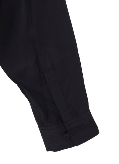 CUPRO TAFFETA LOOP OPEN COLLAR SHIRT