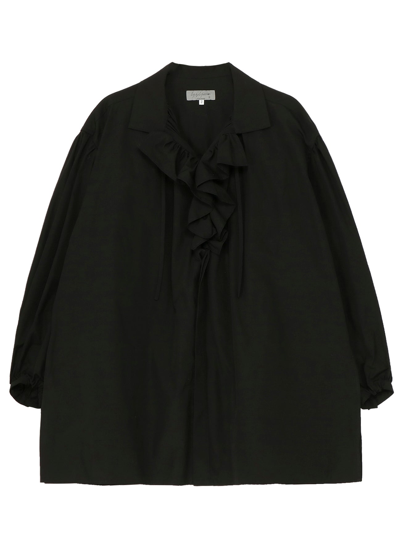 COTTON BROAD FRILLED GATHER BLOUSE