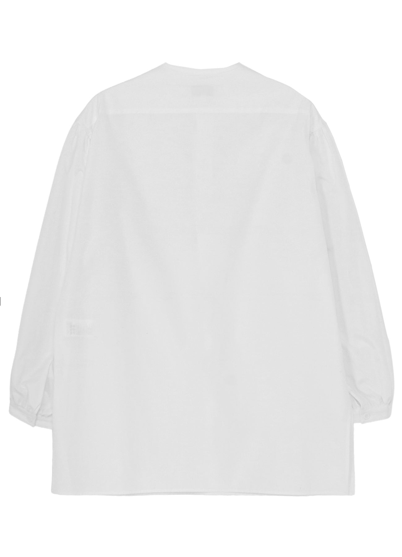 COTTON BROAD GATHER SLEEVE STAND BLOUSE
