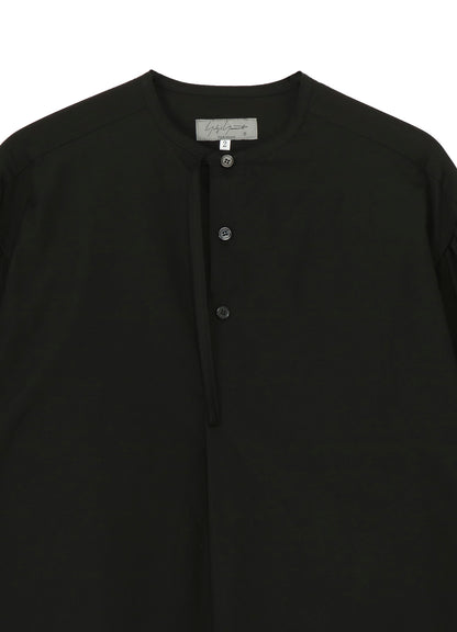 COTTON BROAD GATHER SLEEVE STAND BLOUSE