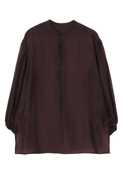 LY/NY LAWN GATHER SLEEVE STAND BLOUSE