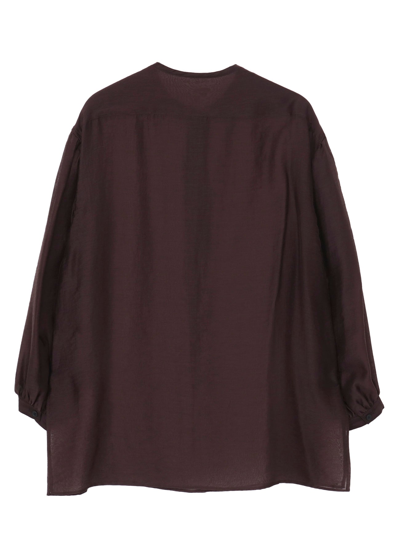 LY/NY LAWN GATHER SLEEVE STAND BLOUSE