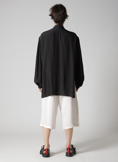 SEA MOTIF PRINTED SCARF COLLAR BLOUSE