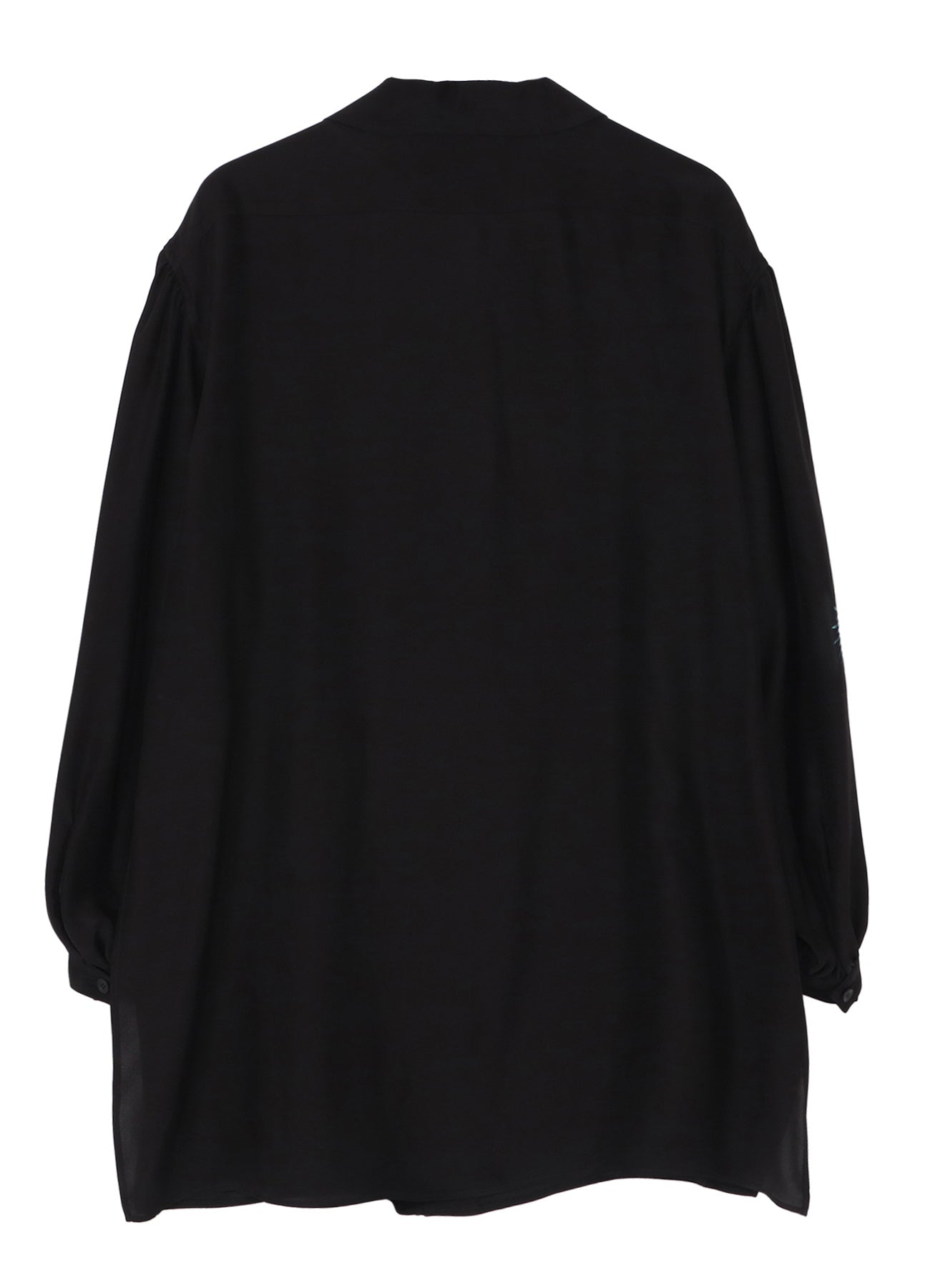 SEA MOTIF PRINTED SCARF COLLAR BLOUSE