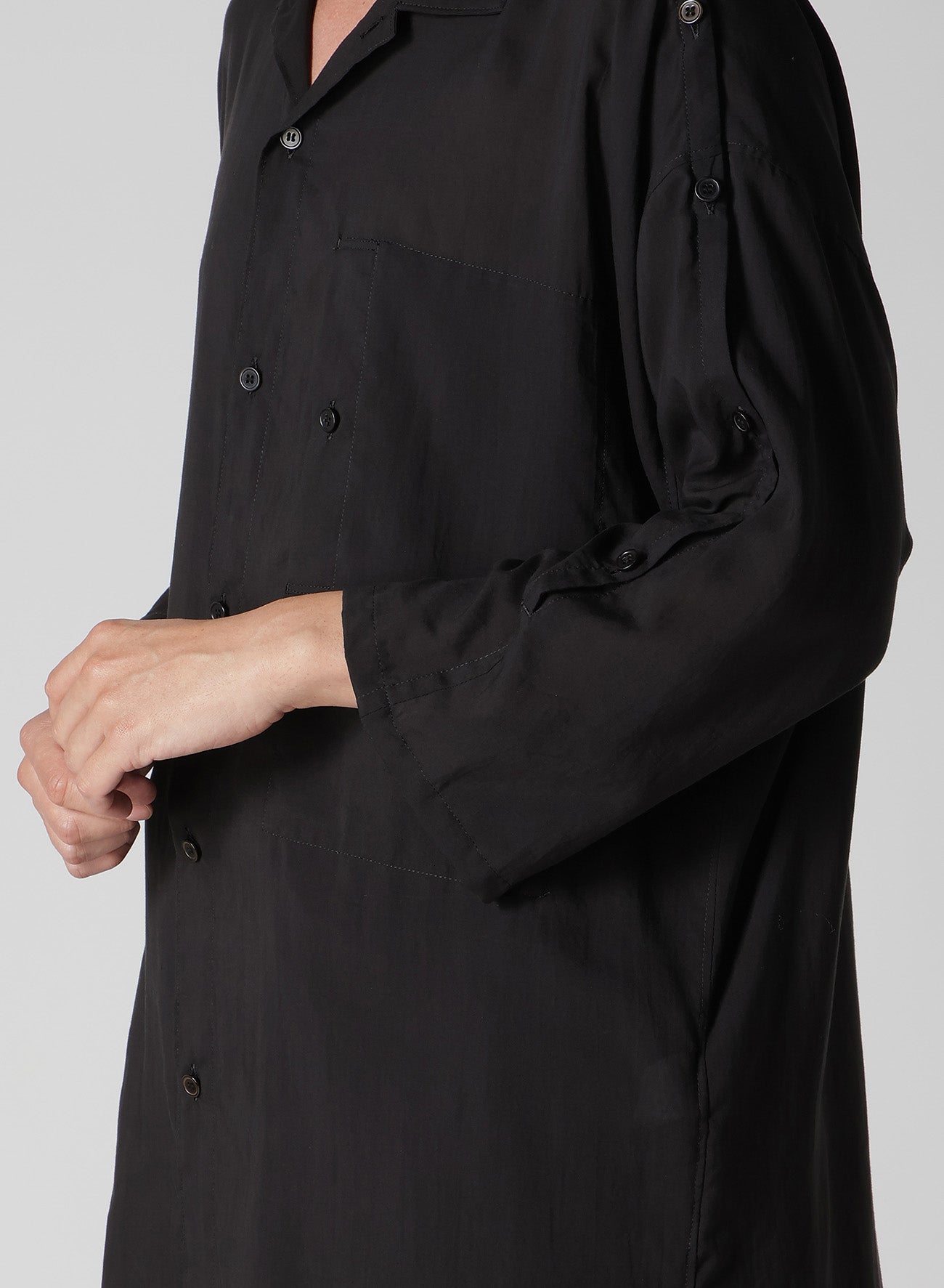 CELLULOSE LAWN SHOULDER OPNED BLOUSE – THE SHOP YOHJI YAMAMOTO