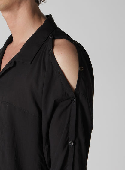 CELLULOSE LAWN SHOULDER OPNED BLOUSE