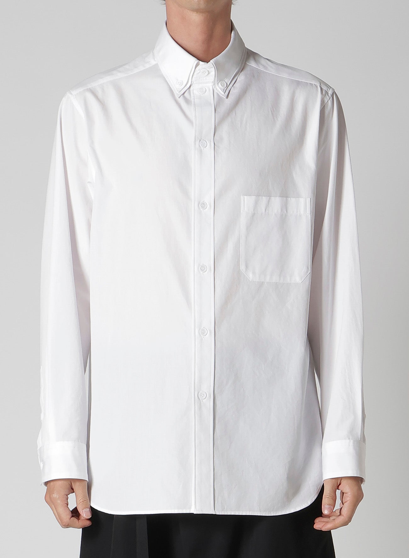 COTTON BROAD DOUBLE COLLAR BLOUSE