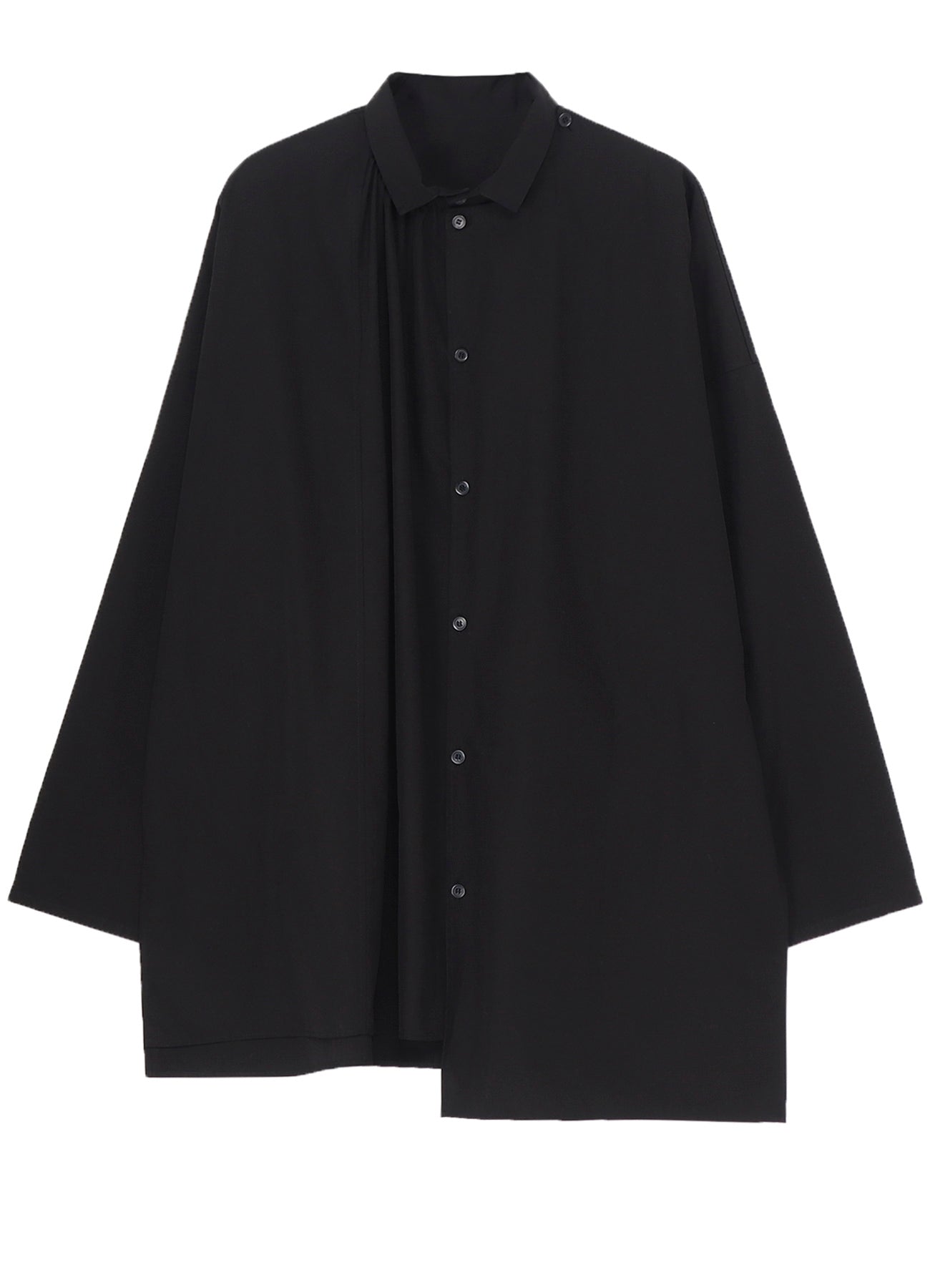 COTTON BROAD GATHER DOUBLE BLOUSE