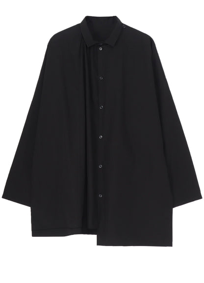 COTTON BROAD GATHER DOUBLE BLOUSE