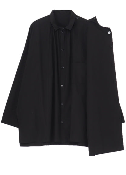 COTTON BROAD GATHER DOUBLE BLOUSE