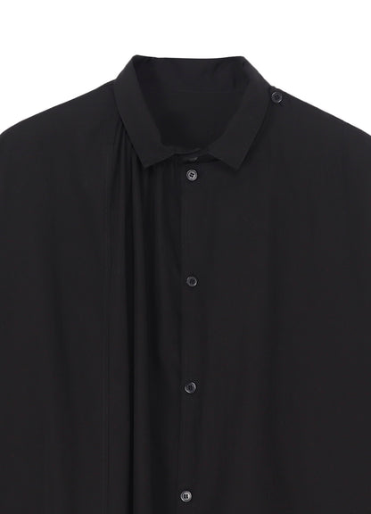 COTTON BROAD GATHER DOUBLE BLOUSE