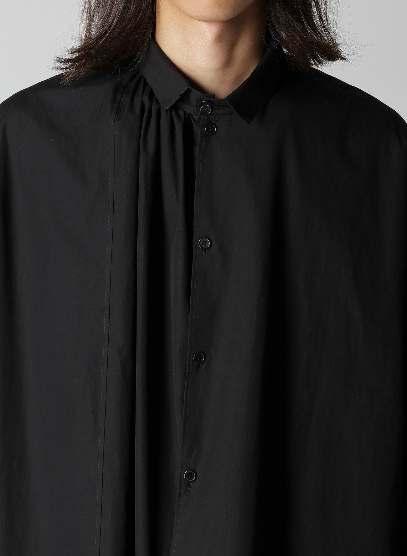 COTTON BROAD GATHER DOUBLE BLOUSE – THE SHOP YOHJI YAMAMOTO