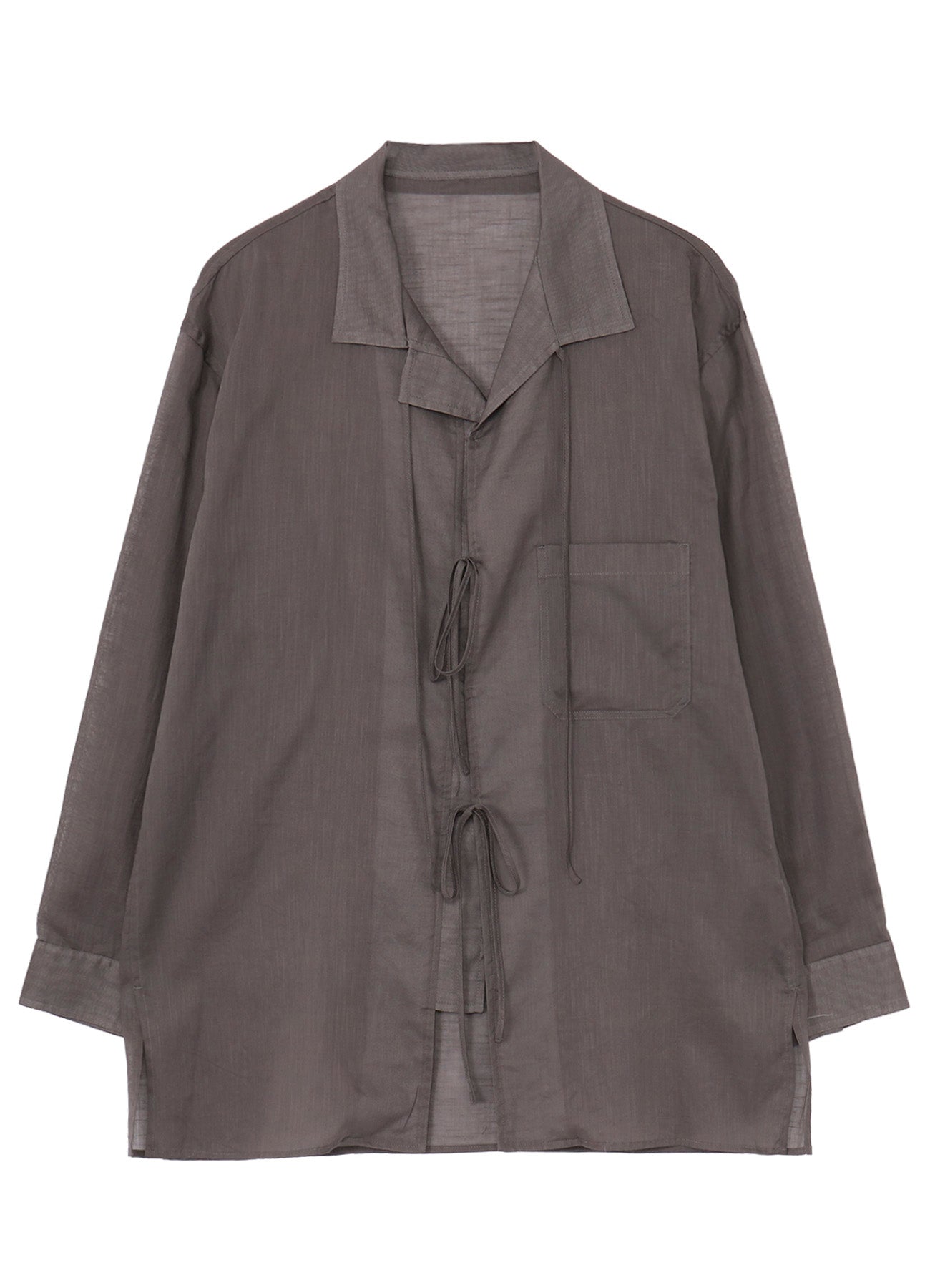 COTTON/LINEN SLAB LAWN RIBBON BLOUSE – THE SHOP YOHJI YAMAMOTO