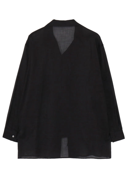 COTTON/LINEN SLAB LAWN RIBBON BLOUSE