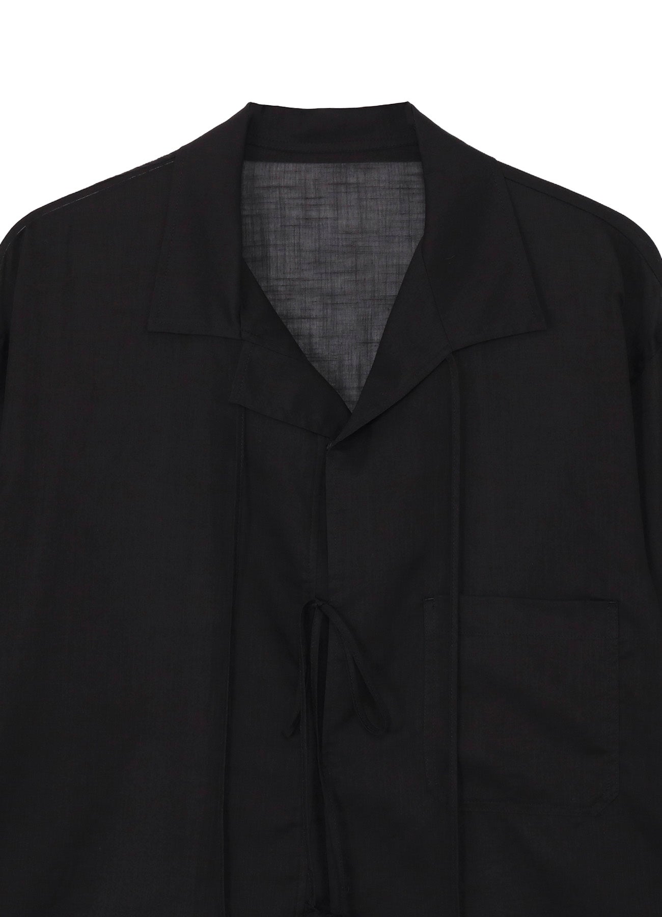 COTTON/LINEN SLAB LAWN RIBBON BLOUSE