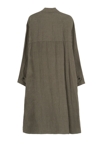 GARMENT-DYED LINEN SHIRT COAT