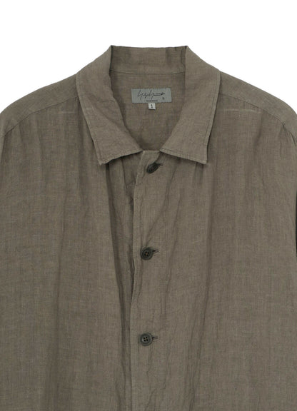 GARMENT-DYED LINEN SHIRT COAT