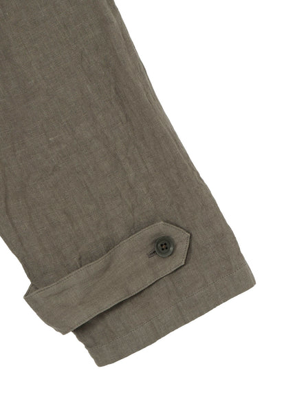 GARMENT-DYED LINEN SHIRT COAT