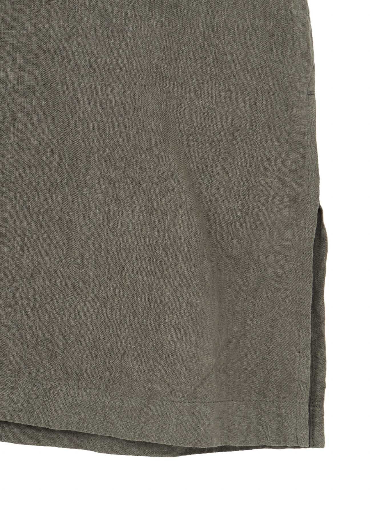 GARMENT-DYED LINEN SHIRT COAT