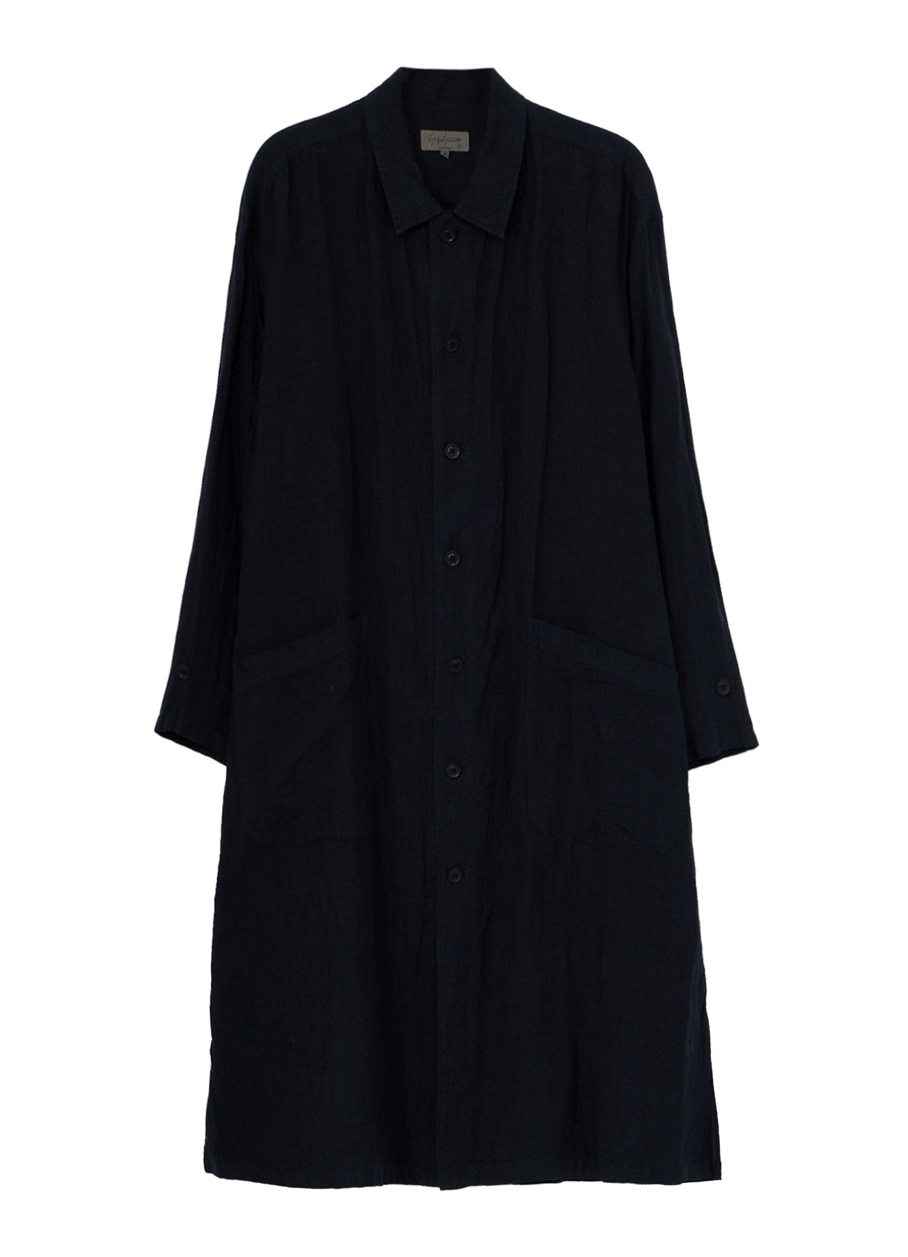GARMENT-DYED LINEN SHIRT COAT