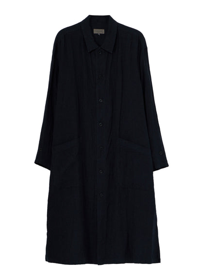 GARMENT-DYED LINEN SHIRT COAT