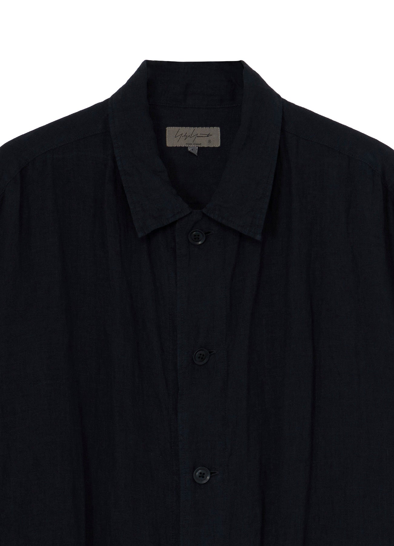 GARMENT-DYED LINEN SHIRT COAT