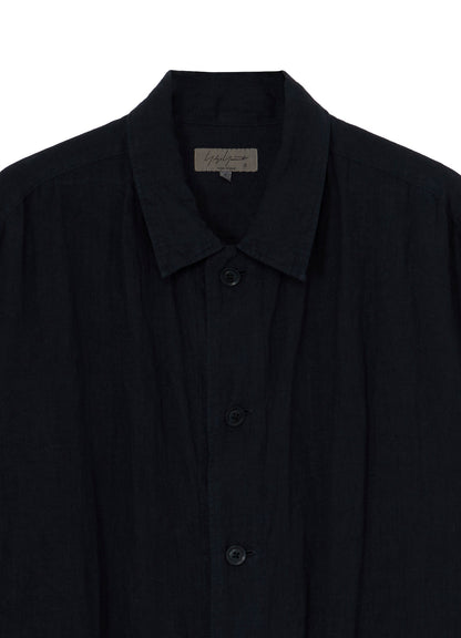 GARMENT-DYED LINEN SHIRT COAT