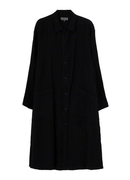 GARMENT-DYED LINEN SHIRT COAT