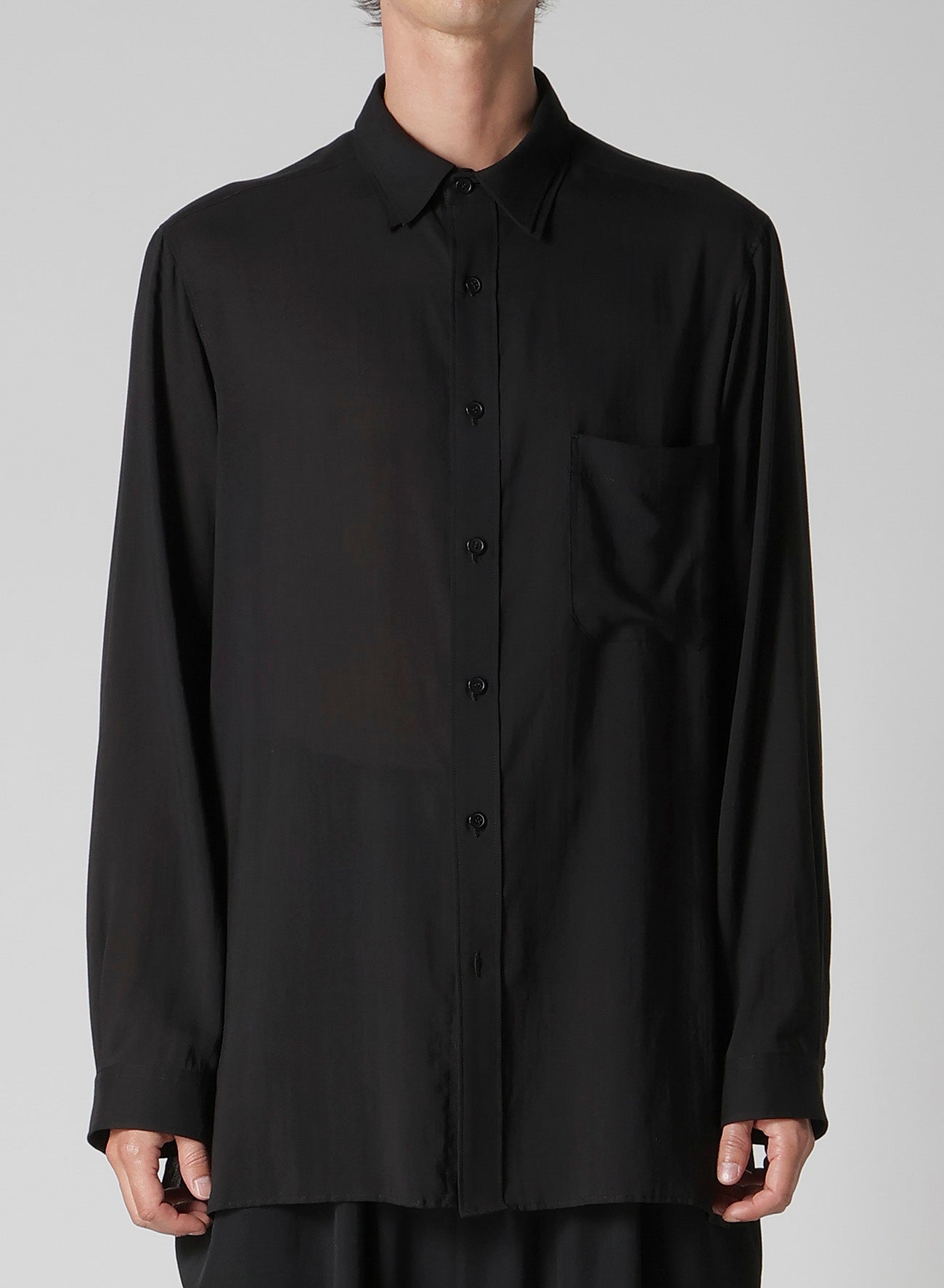 CELLULOSE LAWN DOUBLE COLLAR BLOUSE