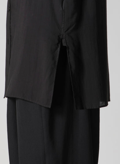 CELLULOSE LAWN DOUBLE COLLAR BLOUSE