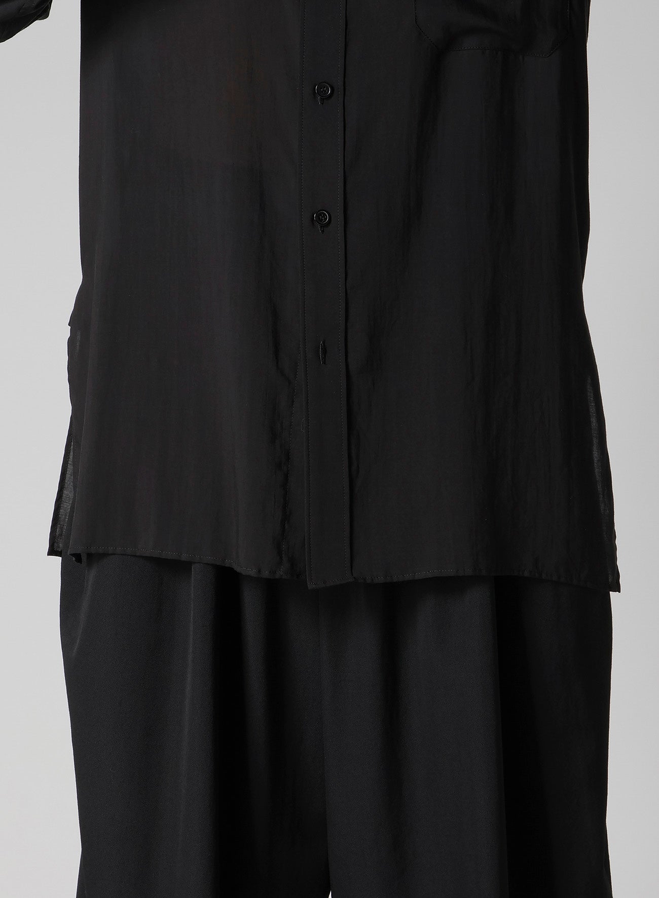 CELLULOSE LAWN DOUBLE COLLAR BLOUSE