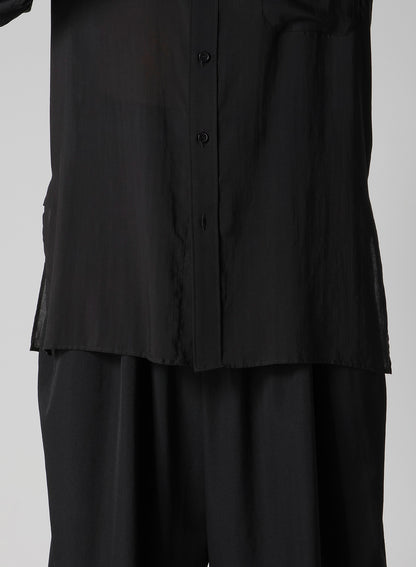 CELLULOSE LAWN DOUBLE COLLAR BLOUSE