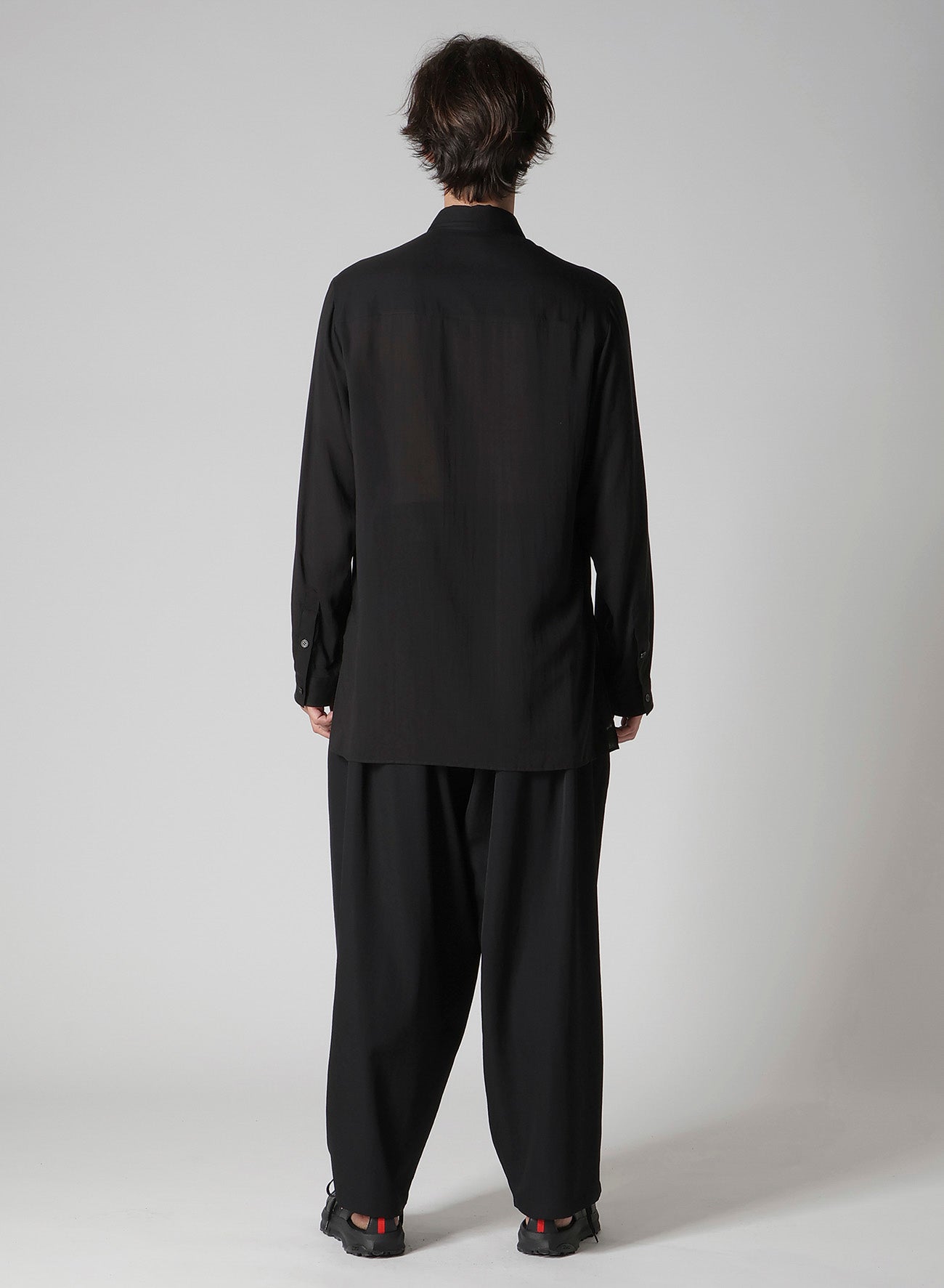 CELLULOSE LAWN DOUBLE COLLAR BLOUSE