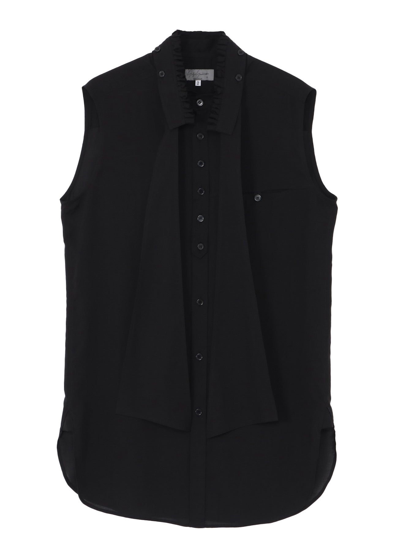 CELLULOSE LAWN RUFFED SPARE COLLAR BLOUSE