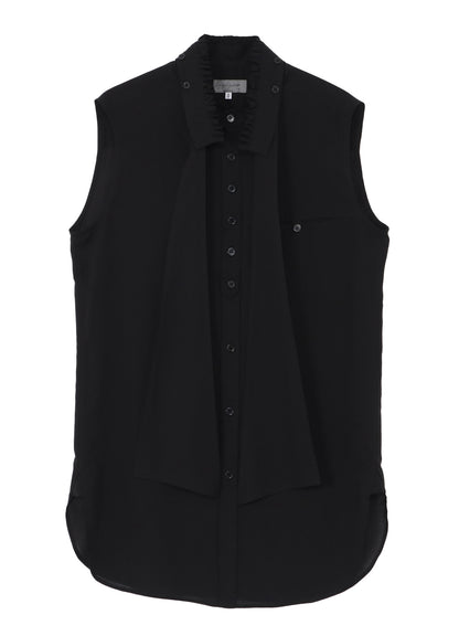 CELLULOSE LAWN RUFFED SPARE COLLAR BLOUSE