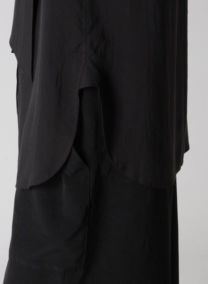 CELLULOSE LAWN RUFFED SPARE COLLAR BLOUSE