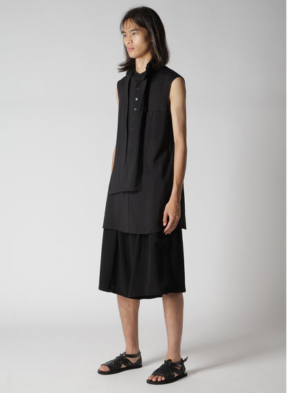 CELLULOSE LAWN RUFFED SPARE COLLAR BLOUSE