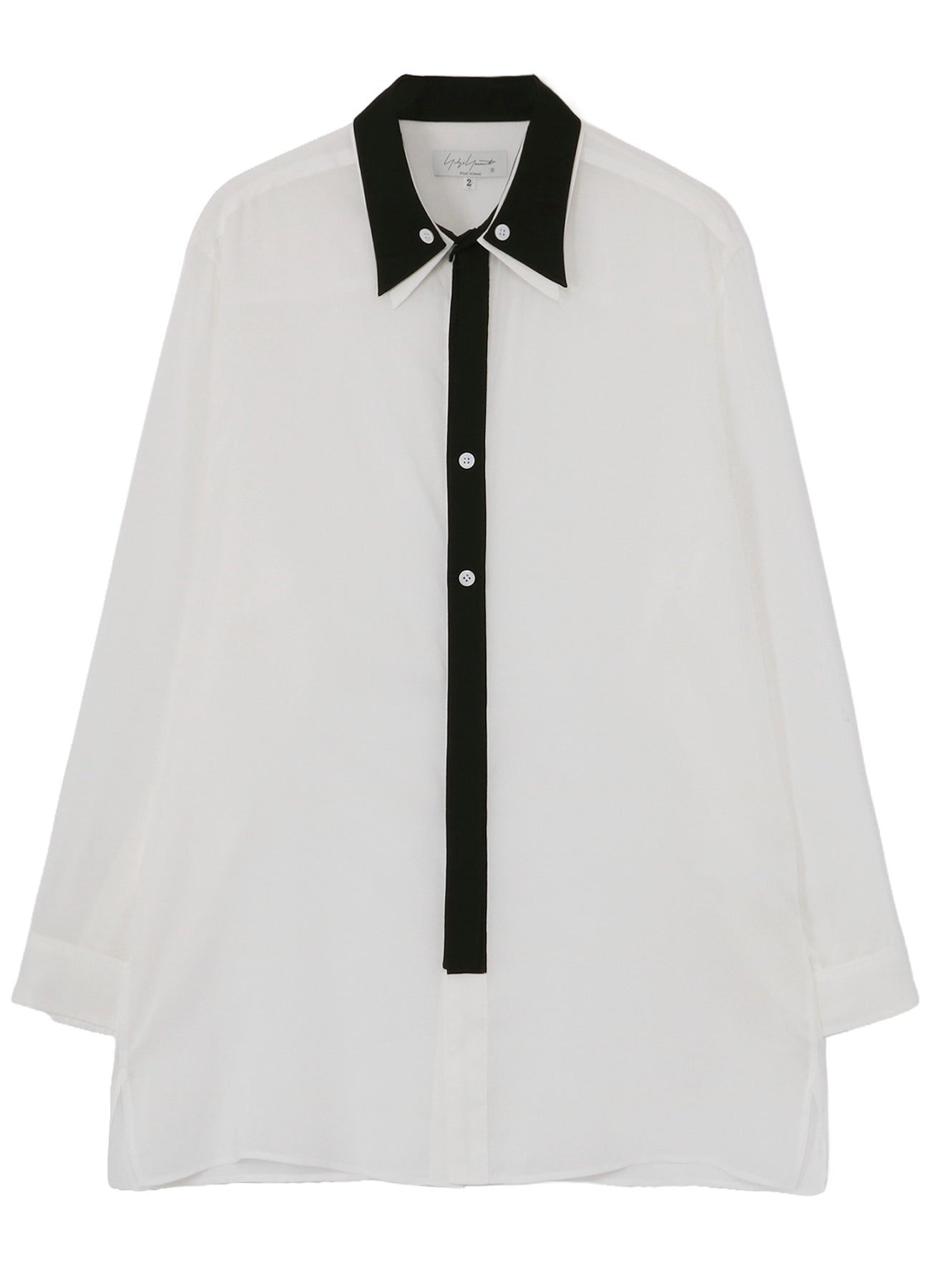 CELLULOSE LAWN DOUBLE COLLAR BLOUSE – THE SHOP YOHJI YAMAMOTO