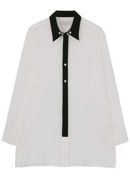 CELLULOSE LAWN DOUBLE COLLAR BLOUSE
