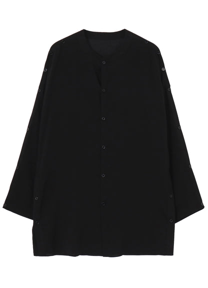 CELLULOSE LAWN COLLARLESS BLOUSE